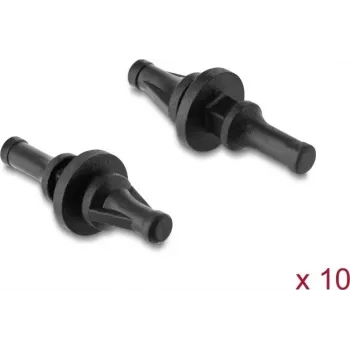 Delock Soportes antivibración de silicona para ventilador, cortos, 10 uds., negro (62199)