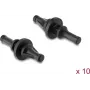 Delock Soportes antivibración de silicona para ventilador, cortos, 10 uds., negro (62199)