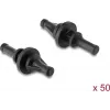 Delock Soportes antivibración de silicona para ventilador, cortos, 50 uds., negro (60985)