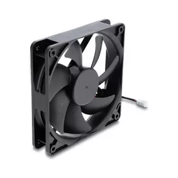 Ventilador axial Delock 48 V DC 120 x 120 x 25 mm con conector de 2 pines, negro