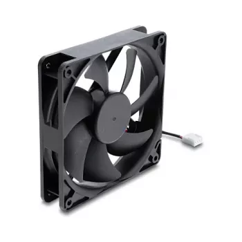 Delock ventilador axial 48 V DC, 120 x 120 x 25 mm, 4 pines PWM, negro