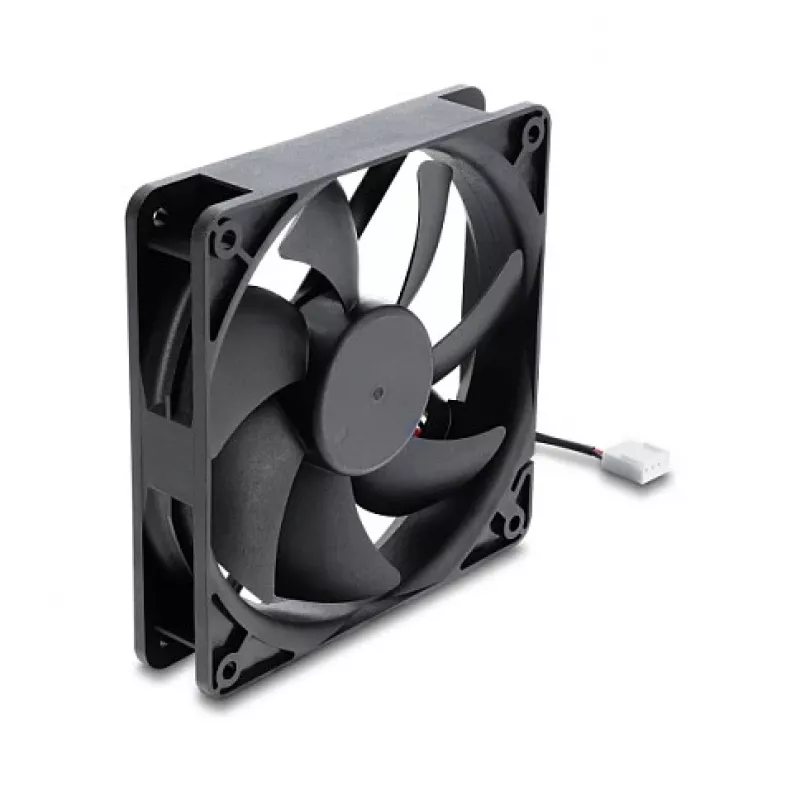 Delock ventilador axial 48 V DC, 120 x 120 x 25 mm, 4 pines PWM, negro