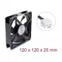 Delock ventilador axial 48 V DC, 120 x 120 x 25 mm, 4 pines PWM, negro
