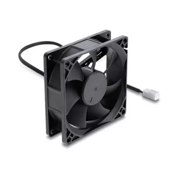 Delock ventilador axial 48 V DC, 80 x 80 x 25 mm, conector de 2 pines, negro