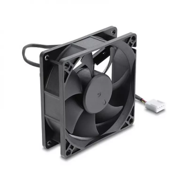 Delock ventilador axial 48 V DC, 80 x 80 x 25 mm con conexión PWM de 4 pines, negro