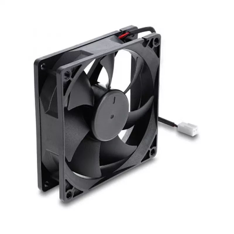 Delock ventilador axial 48 V DC, 92 x 92 x 25 mm con conector de ventilador de 2 pines, negro