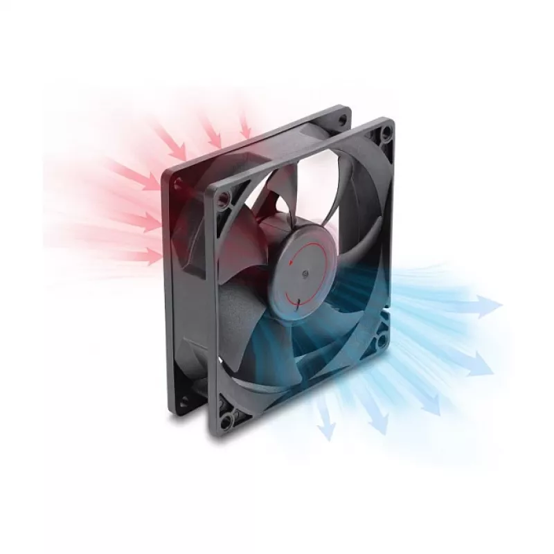 Delock ventilador axial 48 V DC 92x92x25 mm 4 pines PWM (67452), negro