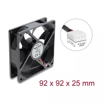 Delock ventilador axial 48 V DC 92x92x25 mm 4 pines PWM (67452), negro