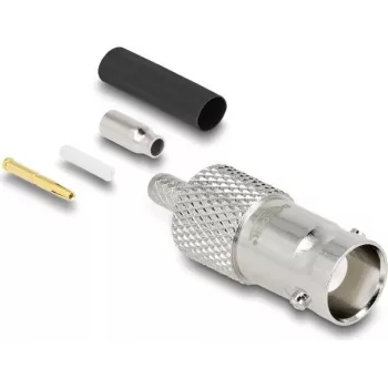Delock conector hembra BNC crimp para RG-174 / RG-316 con tubo termorretráctil 91760