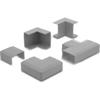 Delock conector para canaletas de cables de 30 x 14 mm, set de 5 piezas, gris 22098