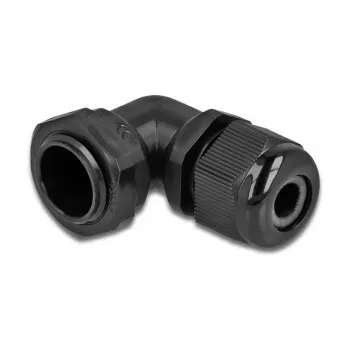 Delock Prensaestopas en ángulo de 90° PG13.5 negro
