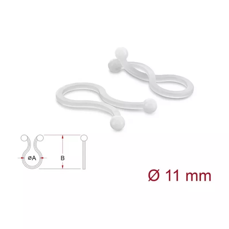 Delock Espiral para cables Ø 11 mm Transparente, 100 uds.