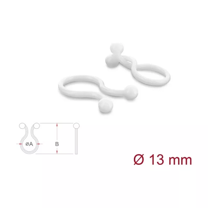 Delock Cable Twister 13 mm Transparente, 100 uds.