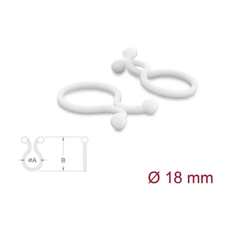 Delock Espiral para cables Ø 18 mm transparente, 100 uds.