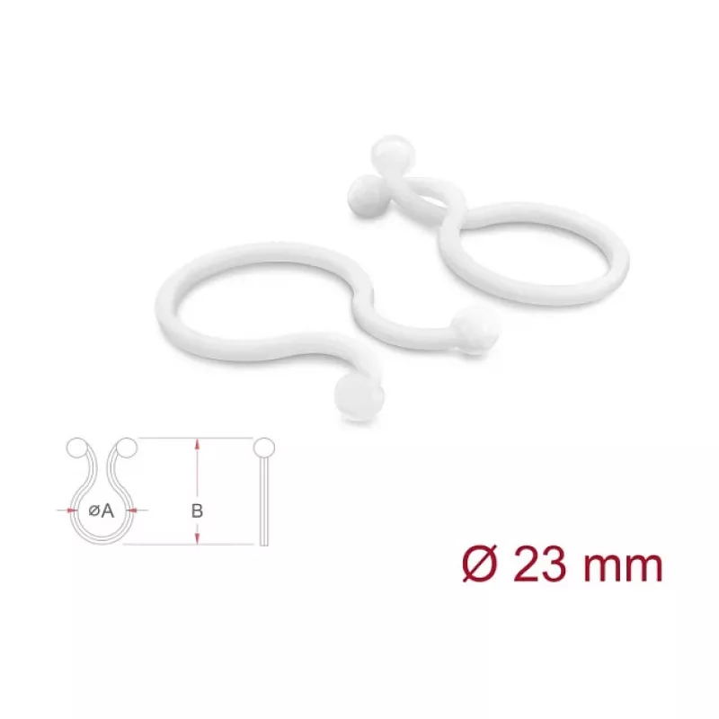 Delock tubo espiral para cables Ø 23 mm transparente, 100 unidades