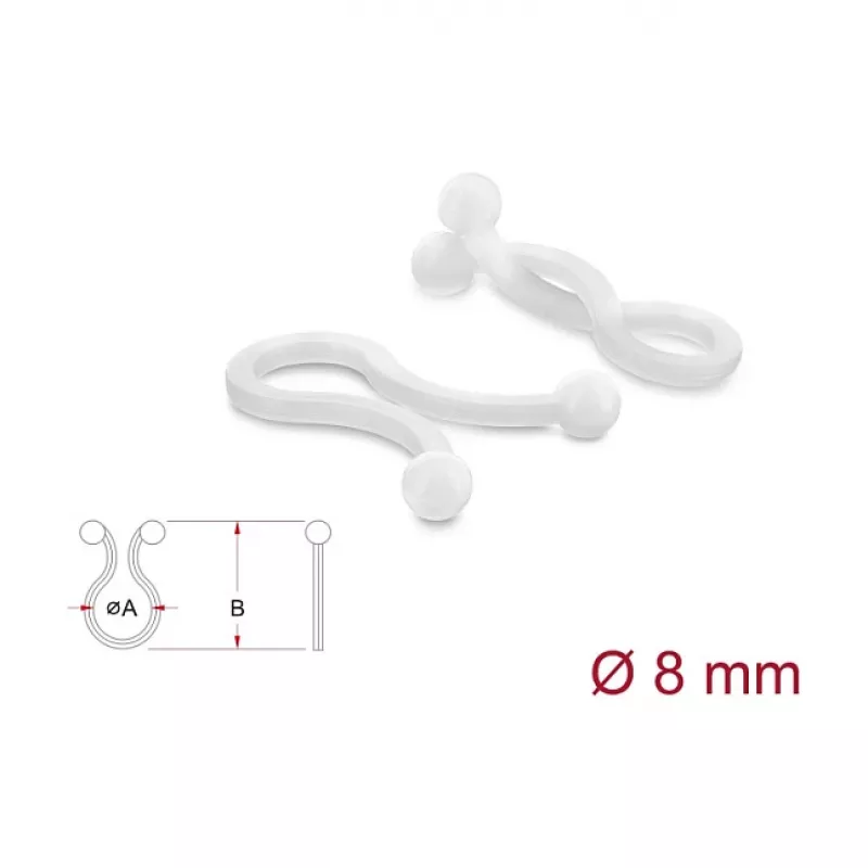 Delock tubo espiral para cables 8 mm transparente, 100 unidades