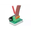 Delock Adaptador D-Sub 9 conector hembra a bloque de terminales de 6 pines con tornillos moleteados y pulsador 66556
