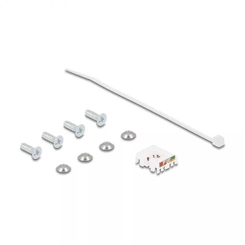 Delock Conector hembra RJ45 tipo D de empotrar Cat.6A STP con conexión LSA y tapa protectora IP66