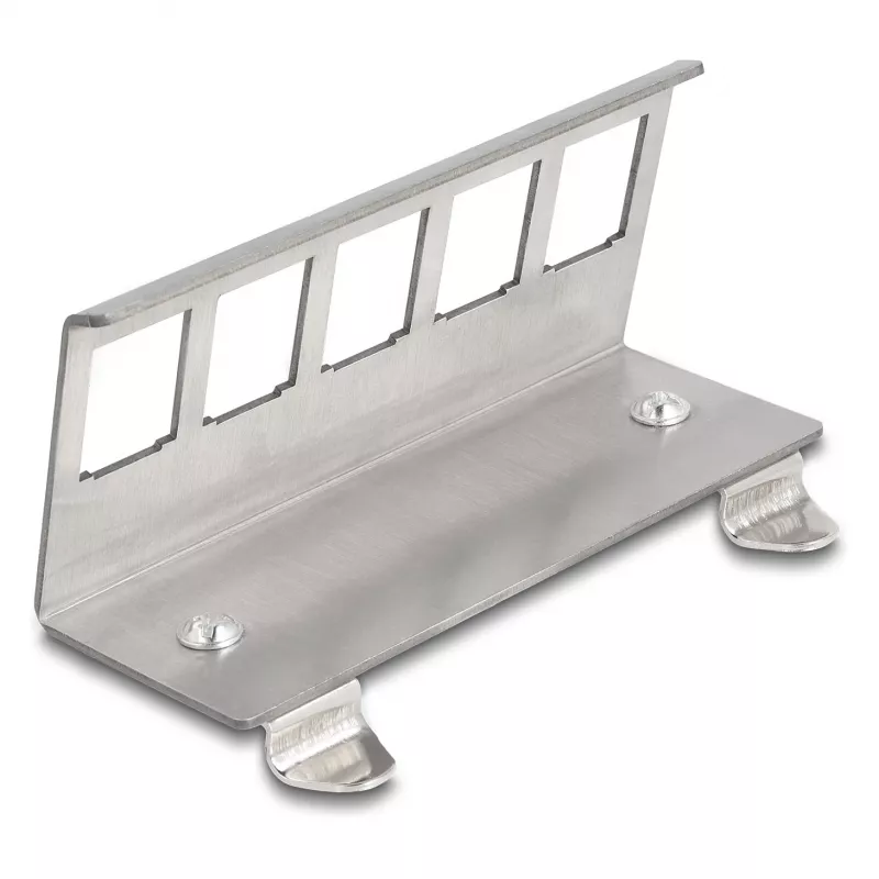 Delock Soporte de montaje para carril DIN para 5 módulos insertables, gris 88141