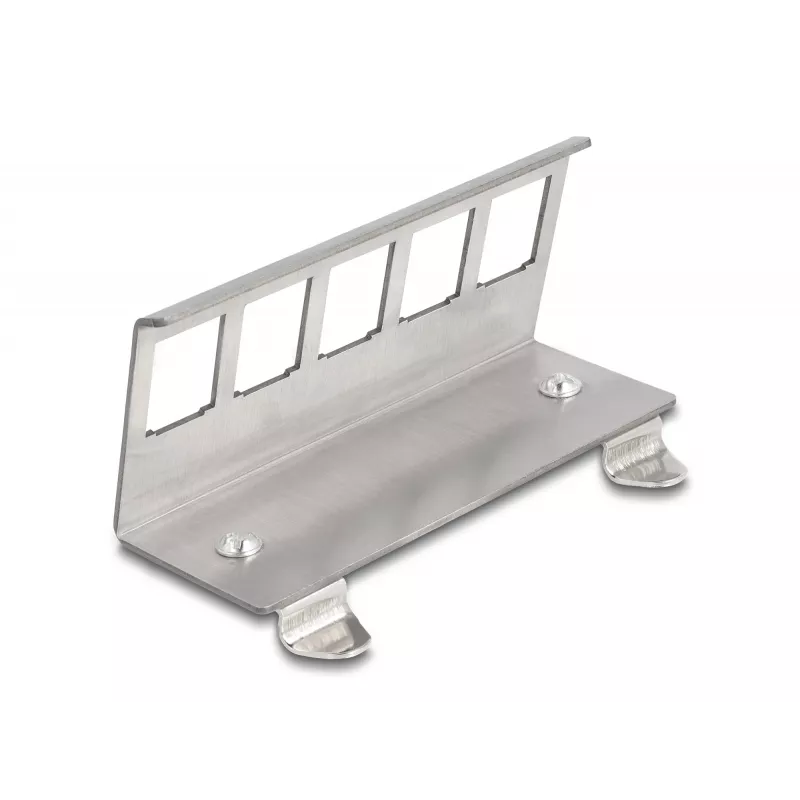 Delock Soporte de montaje para carril DIN para 5 módulos insertables, gris 88141