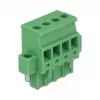 Delock 65936 juego de bloques de terminales para carril DIN, 4 polos, bloqueo por tornillo, verde