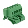 Delock 65942 juego de bloques de terminales para carril DIN, 6 polos, bloqueo por tornillo, verde