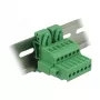 Delock 65942 juego de bloques de terminales para carril DIN, 6 polos, bloqueo por tornillo, verde