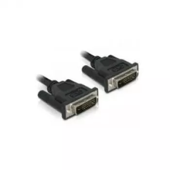 Delock cable DVI-D Dual Link 24+1 conector macho a macho 0,5 m negro 84369