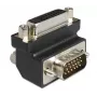 Delock adaptador DVI-I 24+5 pines conector hembra a VGA 15 pines conector macho en ángulo de 90° – negro 65425