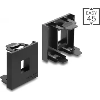 Delock Easy 45 soporte de módulo Keystone 45 x 45 mm negro 81669