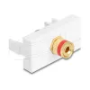 Delock Easy 45 Módulo borne de polos a conector hembra roscado rojo blanco (90901)