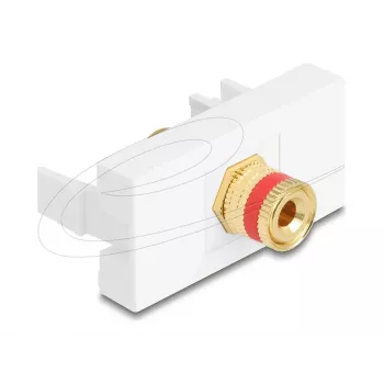 Delock Easy 45 Módulo borne de polos a conector hembra roscado rojo blanco (90901)
