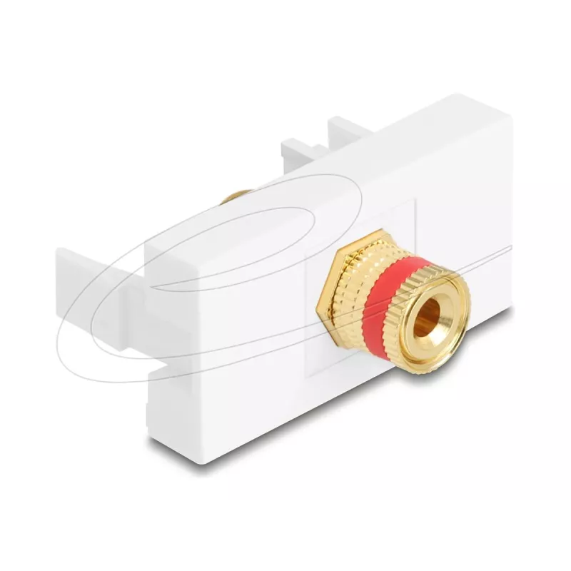 Delock Easy 45 Módulo borne de polos a conector hembra roscado rojo blanco (90901)