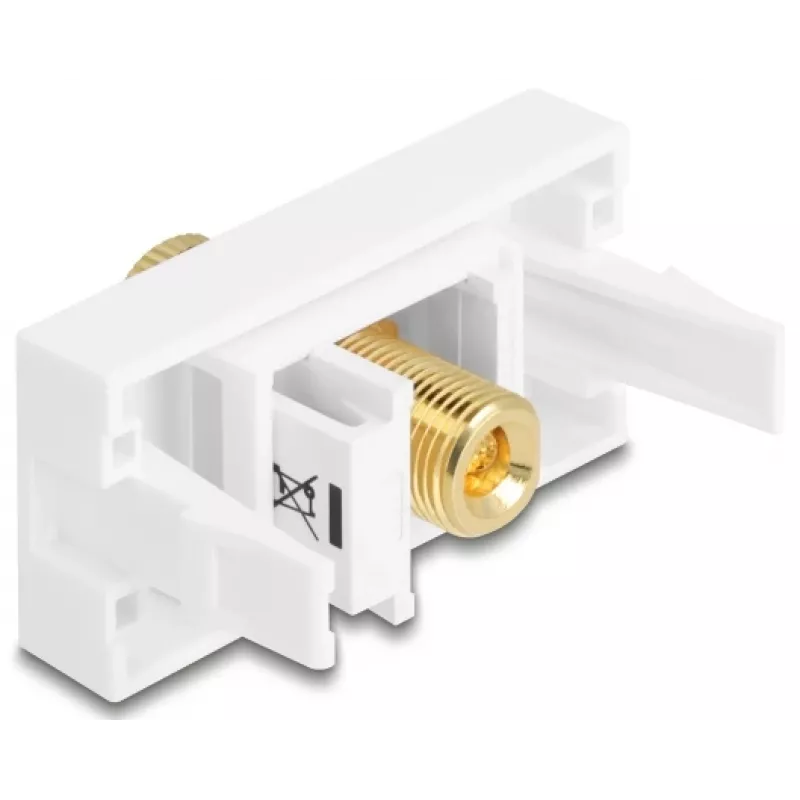 Delock Easy 45 Módulo borne de polos a conector hembra roscado rojo blanco (90901)
