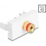 Delock Easy 45 Módulo borne de polos a conector hembra roscado rojo blanco (90901)