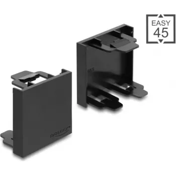 Delock Easy 45 placa ciega para módulo 45 x 45 mm negro (81670)