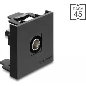 Delock Módulo Easy 45 conector hembra BNC a conector hembra BNC 50 ohmios negro (91962)
