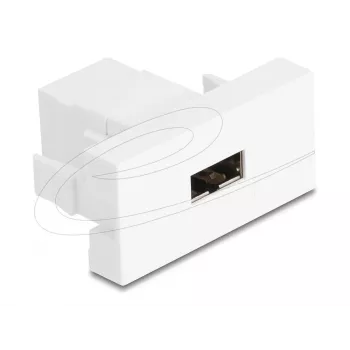 Delock Módulo Easy 45 EASY-USB 2.0 conector hembra Type-A a conector hembra EASY-USB Type-A blanco 90866
