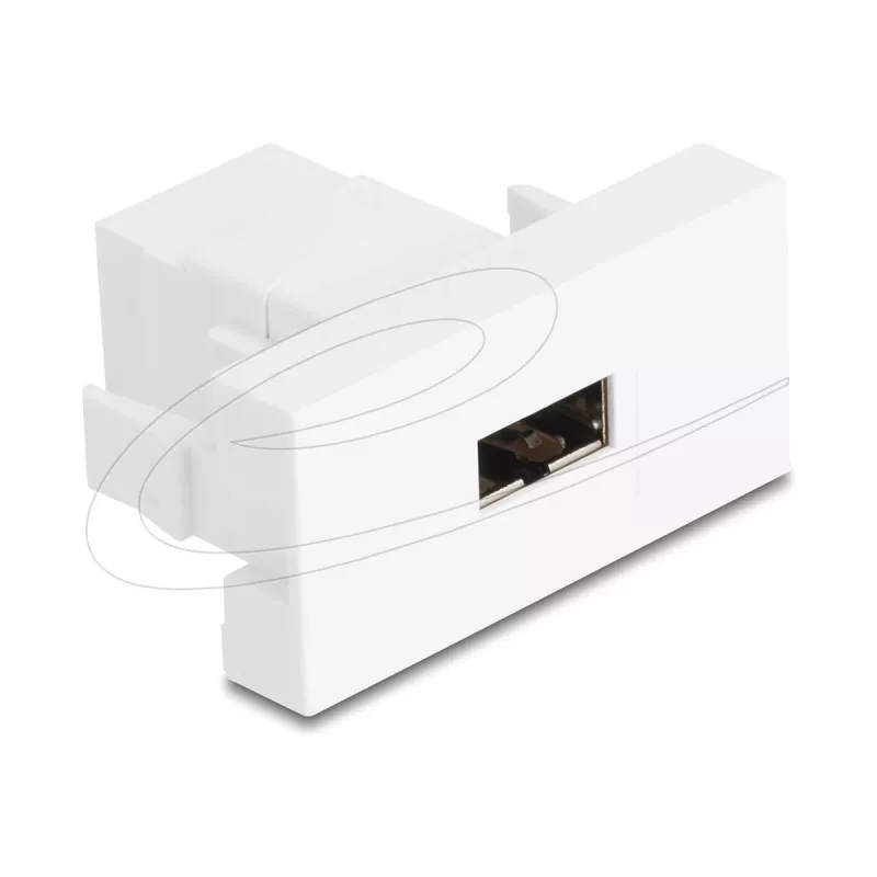 Delock Módulo Easy 45 EASY-USB 2.0 conector hembra Type-A a conector hembra EASY-USB Type-A blanco 90866