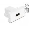 Delock Módulo Easy 45 EASY-USB 2.0 conector hembra Type-A a conector hembra EASY-USB Type-A blanco 90866