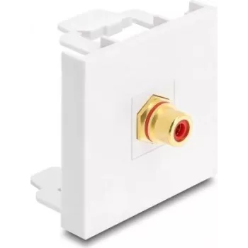 Delock Easy 45 módulo RCA conector hembra a conector hembra dorado rojo/blanco (91818)