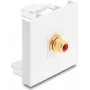 Delock Easy 45 módulo RCA conector hembra a conector hembra dorado rojo/blanco (91818)