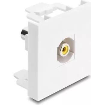 Delock Easy 45 módulo RCA conector hembra a conector hembra amarillo / blanco 91814