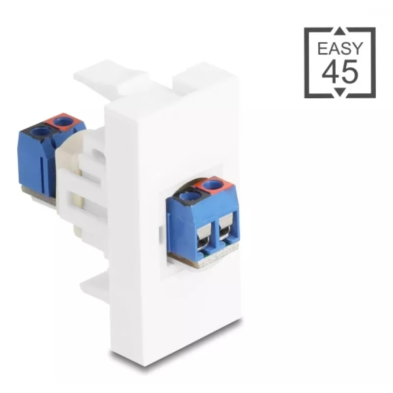 Delock Easy 45 Módulo bloque de bornes a blanco (90912)