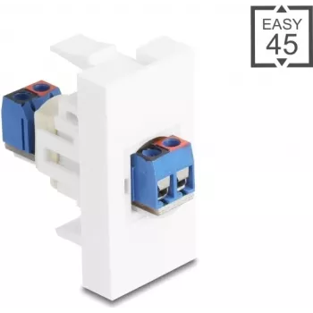 Delock Easy 45 Módulo bloque de bornes a blanco (90912)