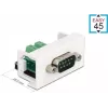 Delock Easy 45 Módulo snap-in D-Sub de 9 polos conector macho a regleta de 10 polos, blanco RAL 9003 81351
