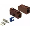 DeLOCK FAKRA Conector hembra F 25 mm (largo) para crimpar - marrón nogal, RAL 8011 89690