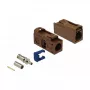 DeLOCK FAKRA Conector hembra F 25 mm (largo) para crimpar - marrón nogal, RAL 8011 89690