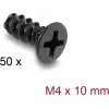 Delock Tornillo para ventilador M4 x 10 mm 50 uds. negro 60988
