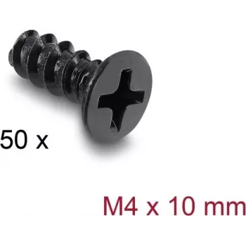 Delock Tornillo para ventilador M4 x 10 mm 50 uds. negro 60988